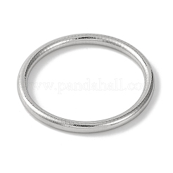 女性用プレーン 304 ステンレス バングル  ステンレス鋼色  内径：2-3/8インチ（6.05cm）&nbsp;BJEW-B104-33A-P