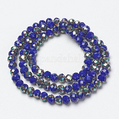 Electroplate Opaque Solid Color Glass Beads Strands&nbsp;EGLA-A034-P2mm-J04