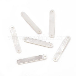 Natural White Shell Connector Charms&nbsp;BSHE-E028-13