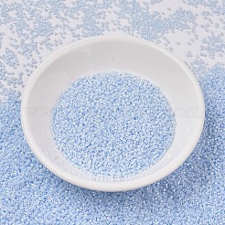 MIYUKIデリカビーズ  シリンダー  日本製シードビーズ  11/0  （db1537)不透明なライトスカイブルーセイロン  1.3x1.6mm  穴：0.8mm  約10000個/袋  50 G /袋&nbsp;SEED-X0054-DB1537