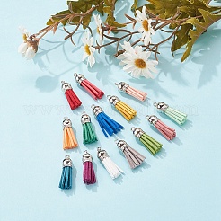 120Pcs 30 Colors  Faux Suede Tassel Pendant Decorations&nbsp;FIND-YW0001-14P