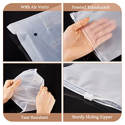 32Pcs 4 Styles Frosted PE Jewelry Zip Top Storage Bags&nbsp;ABAG-TA0001-30