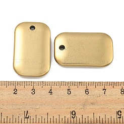 電気メッキ合成非磁性ヘマタイトペンダント  長方形チャーム  ライトゴールドメッキ  34x21.5x5mm  穴：2.8mm&nbsp;G-C136-05G