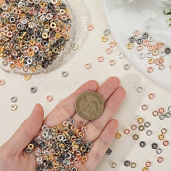 1600個8色ccbプラスチックビーズ  フラットラウンド  ミックスカラー  6x2mm  穴：2~2.3mm  200個/カラー&nbsp;CCB-PA0001-13
