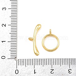 リング真鍮トグル留め金  カドミウムフリー＆鉛フリー  長持ちメッキ  ミックスカラー  7.5~13.5x10.5~18.5x2.5~3.5mm  穴：1.4mm&nbsp;KK-G548-39