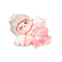 オペーク樹脂カボション  天使  ピンク  29x25.5x7.5mm&nbsp;CRES-Z013-02F
