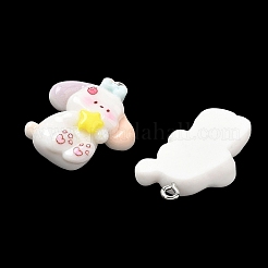 Rabbit Theme Opaque Resin Pendants&nbsp;RE-CBAFB89-01