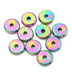 201ステンレスビーズ  ディスク  虹色  8.5x2mm  穴：1.8mm&nbsp;STAS-G310-12A-MC