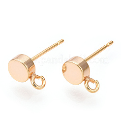 Brass Stud Earring Findings&nbsp;KK-WH0065-09B-G