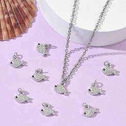 SHEGRACE Brass Micro Pave Cubic Zirconia Pendants&nbsp;XGRQ3D389-488P