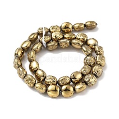 PVD Vacuum Plating Non-magnetic Synthetic Hematite Beads Strands&nbsp;G-G849-09G