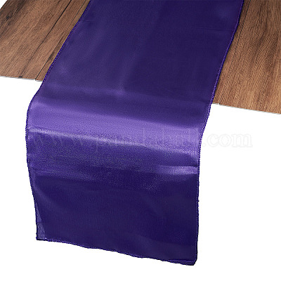 ソリッドカラーポリエステルテーブルランナー  ダイニングテーブル用  長方形  パープル  2750x285x0.3mm&nbsp;DIY-TAC0020-82B-1