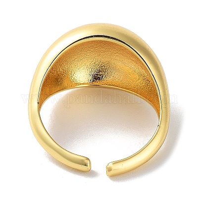 Plain Brass Open Cuff Ring&nbsp;RJEW-E292-10G-1