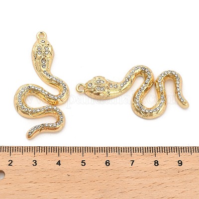 Rack Plating Alloy Pendants with Rhinestone&nbsp;PALLOY-Q005-03G-01A-1