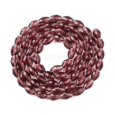 Transparent Glass Beads Strands&nbsp;EGLA-A037-T6x8mm-D13-1
