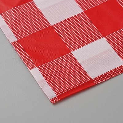 使い捨てPEテーブルクロス  タータン模様  長方形  レッド  2740x1370x0.01mm&nbsp;AJEW-WH20059-32A-1