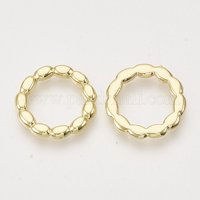 合金フレームコネクター  リング  ライトゴールド  19x2mm  内径：13mm&nbsp;LS-X-PALLOY-S121-219-1