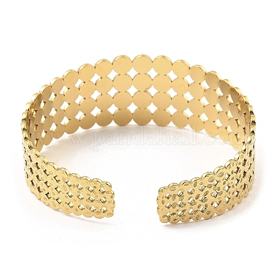 304 Stainless Steel Cuff Bangles&nbsp;BJEW-P302-14G-1