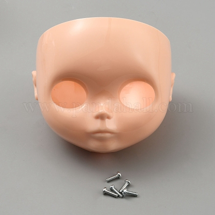 Plastic Dolls Faceplate With Backplate&nbsp;AJEW-WH0348-446-1