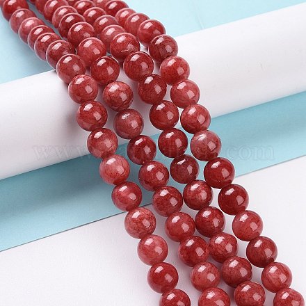 Natural Persian Jade Beads Strands&nbsp;X-G-D434-8mm-08-1