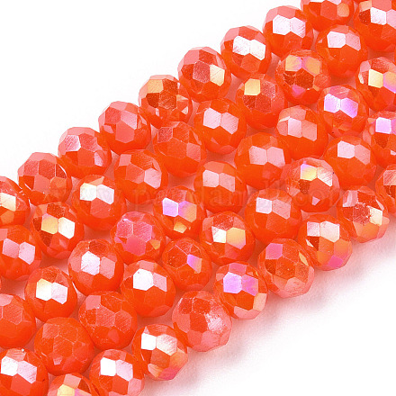 Electroplate Glass Beads Strands EGLA-A034-P3mm-B23-1