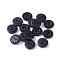 Carved Basic Sewing Button, Coconut Button, Black, about 13mm in diameter