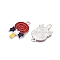Halloween Theme Alloy Enamel Pendants, Cadmium Free & Nickel Free & Lead Free, Platinum, Lollipop, 23x15x1mm, Hole: 1.8mm