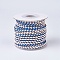 Braided Leather Cords, Round, Dodger Blue, 3mm, about 10yards/roll