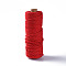 Cotton String Threads, Macrame Cord, Decorative String Threads, for DIY Crafts, Gift Wrapping and Jewelry Making, Red, 3mm, about 54.68 yards(50m)/roll