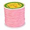 Braided Nylon Thread, Chinese Knotting Cord for Beading Jewelry Making Macrame Craft, Light Coral, 0.8mm, about 100yards/roll