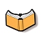 Silicone Focal Beads, Book, 22x30x7mm, Hole: 3.6mm