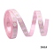 Easter Theme Polyester Satin Ribbon, Single Face Printed Ribbon, Flat, Pink, Flower Pattern, 3/8 inch(9mm), 10 yards/roll