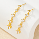 S925 Silver Stud Earrings with Zirconia and Tassel Design&nbsp;ML8666-4-1
