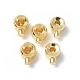 真鍮製つぶし玉カシメ玉  コラム  18KGP本金メッキ  4x3x2.5mm  穴：1mm&nbsp;KK-P223-35G-4