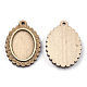 Wooden Pendant Cabochon Settings&nbsp;WOOD-S044-01A-1