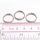 アイアン製キーリング  ダブルループ丸カン  プラチナ  16x2mm  内径：14.5mm&nbsp;JRD16mm-3