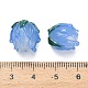 手作りランプワークビーズ  チューリップ  コーンフラワーブルー  13~14.5x13.5mm  穴：1.4mm&nbsp;LAMP-F041-02-A12-4