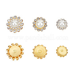 120Pcs 3 Style Flower Sew on Rhinestone&nbsp;FIND-GF0004-14