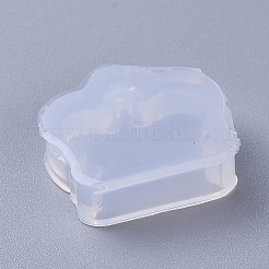 食品グレードのシリコンモールド  レジン型  UVレジン用  エポキシ樹脂ジュエリー作り  クラウン  ホワイト  24x25x7mm  内径：19x22mm&nbsp;DIY-L026-031