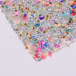 Glitter Resin Hotfix Rhinestone(Hot Melt Adhesive On The Back)&nbsp;AJEW-WH0120-60B