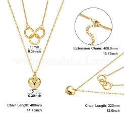 925 Sterling Silver Double Layer Necklaces&nbsp;JN954A