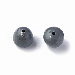 不透明なアクリルビーズ  多面カット  ティアドロップ  グレー  15x14.5mm  穴：2mm  約243個/500g&nbsp;MACR-S373-10A-A03