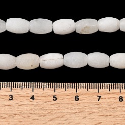 天然石ホワイトジェイドビーズ連売り  艶消し  ライス  9~11x7~8mm  穴：1mm  約35~36個/連  14.37''~14.57''（36.5~37センチメートル）&nbsp;G-F591-19A