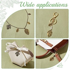 20Pcs 4 Styles Tibetan Style Alloy Leaf Pendants&nbsp;TIBEP-YW0002-39