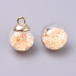 Transparent Glass Globe Pendant&nbsp;GLAA-TAC0001-17G
