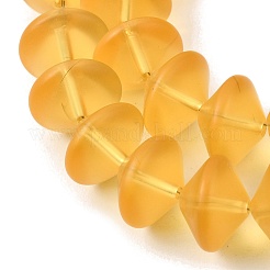 Frosted & Baking Paint Transparent Glass Beads Strands&nbsp;GL-CBA2ED2-03A