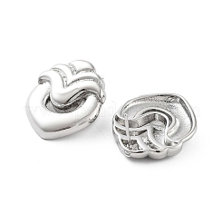 真鍮製スタンドピアス  長持ちメッキ  鉛フリー＆カドミウムフリー  プラチナ  25.5x21mm&nbsp;EJEW-Q811-19P