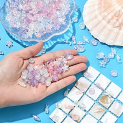 832Pcs 4 Colors Ocean Theme Transparent Acrylic Beads&nbsp;TACR-YW0003-39