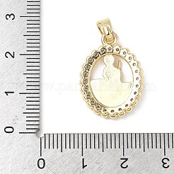 Brass Micro Pave Cubic Zirconia Pendants&nbsp;ZIRC-I356-02G-01