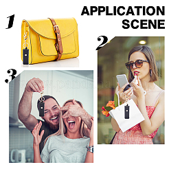 2Pcs PU Leather Lipstick Storage Bags Keychain&nbsp;AJEW-WR0001-23